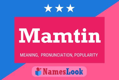 Mamtin Name Poster