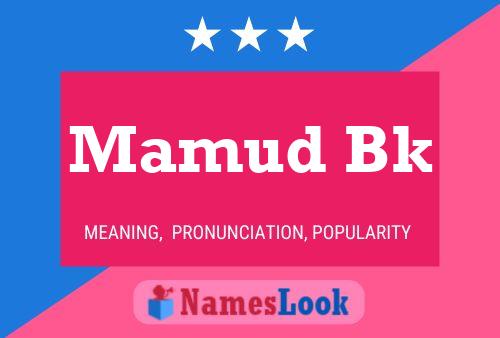 Mamud Bk Name Poster