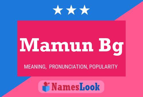 Mamun Bg Name Poster