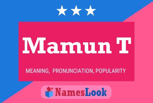 Mamun T Name Poster