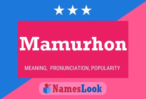 Mamurhon Name Poster