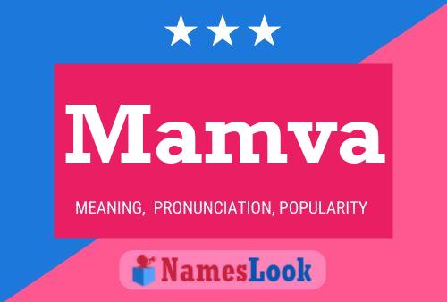 Mamva Name Poster