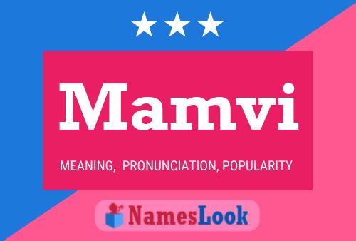 Mamvi Name Poster