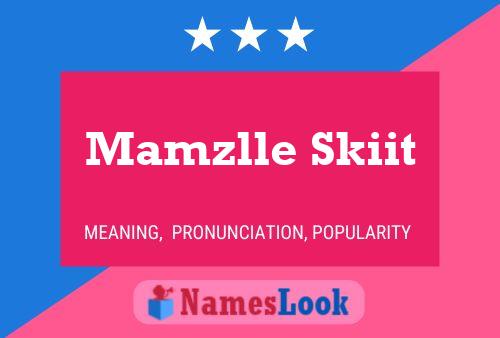 Mamzlle Skiit Name Poster