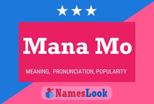 Mana Mo Name Poster