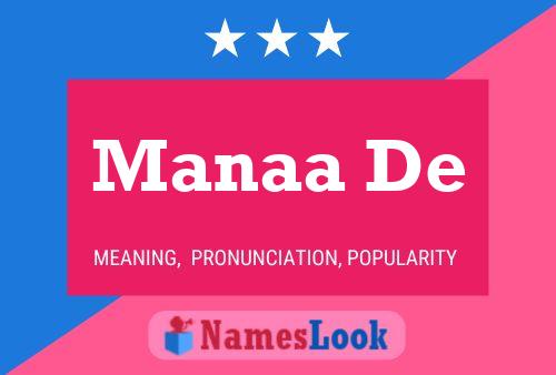 Manaa De Name Poster