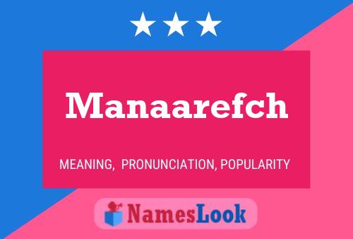 Manaarefch Name Poster