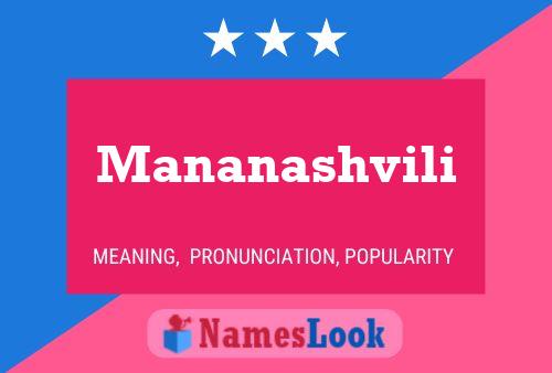 Mananashvili Name Poster