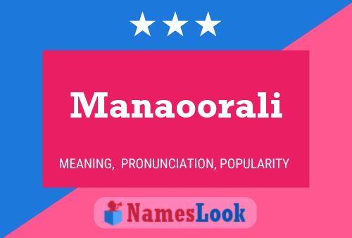 Manaoorali Name Poster