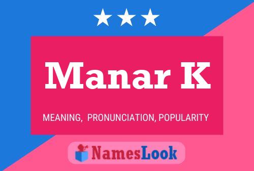 Manar K Name Poster