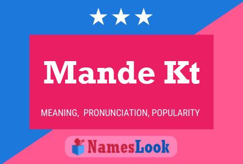 Mande Kt Name Poster