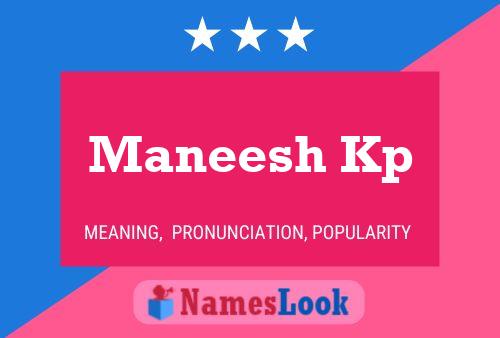 Maneesh Kp Name Poster