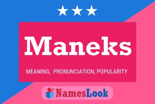 Maneks Name Poster