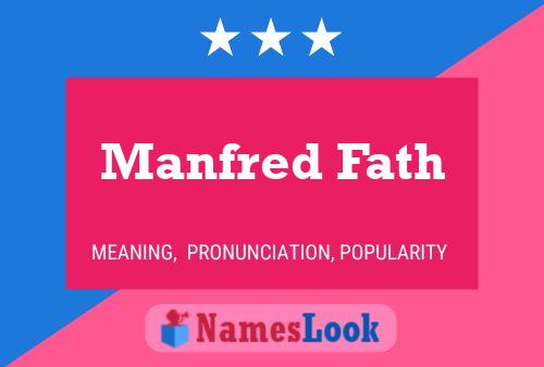 Manfred Fath Name Poster