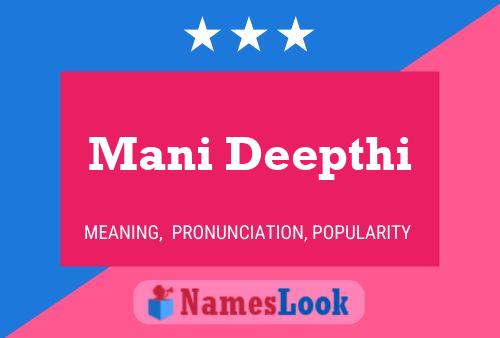 Mani Deepthi Name Poster