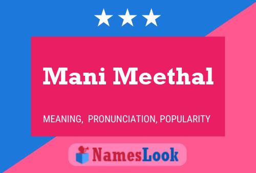 Mani Meethal Name Poster