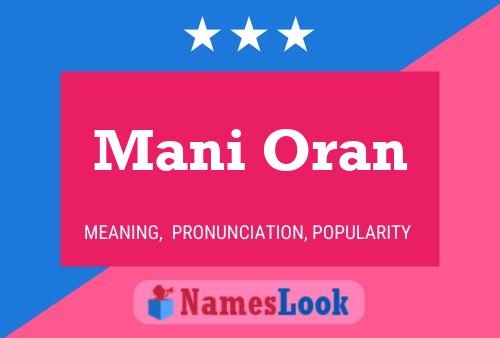 Mani Oran Name Poster