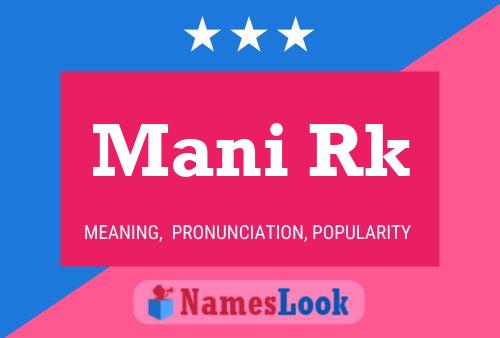 Mani Rk Name Poster