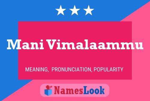 Mani Vimalaammu Name Poster