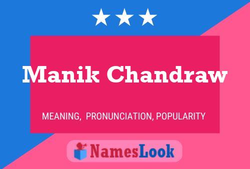 Manik Chandraw Name Poster