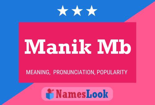 Manik Mb Name Poster