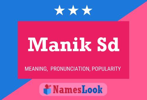 Manik Sd Name Poster