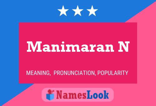 Manimaran N Name Poster