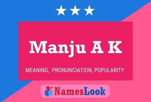 Manju A K Name Poster