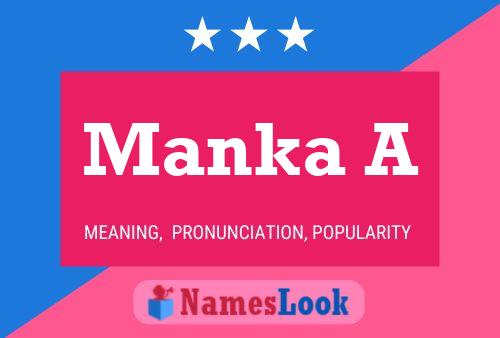 Manka A Name Poster