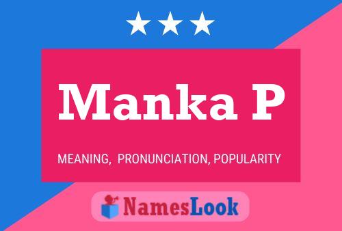 Manka P Name Poster