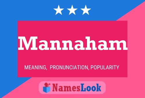 Mannaham Name Poster