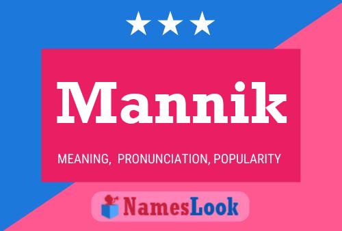 Mannik Name Poster