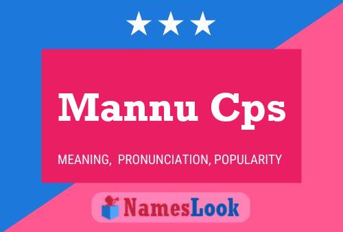 Mannu Cps Name Poster