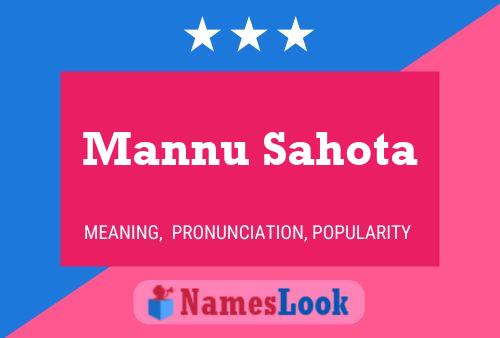 Mannu Sahota Name Poster