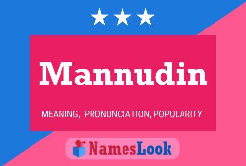 Mannudin Name Poster