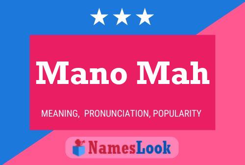 Mano Mah Name Poster