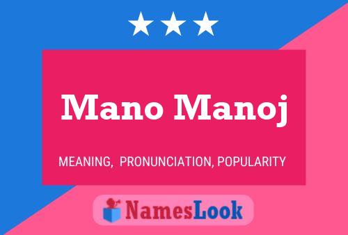 Mano Manoj Name Poster