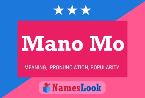 Mano Mo Name Poster