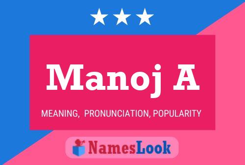 Manoj A Name Poster