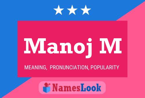 Manoj M Name Poster