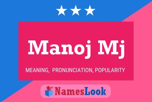 Manoj Mj Name Poster