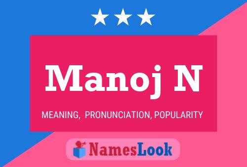 Manoj N Name Poster