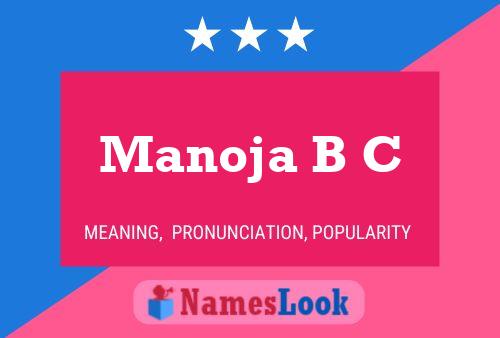 Manoja B C Name Poster