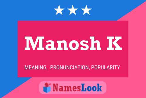 Manosh K Name Poster