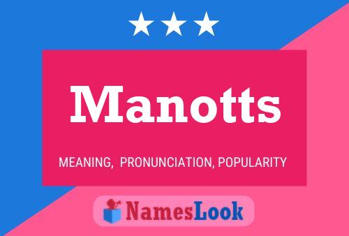 Manotts Name Poster