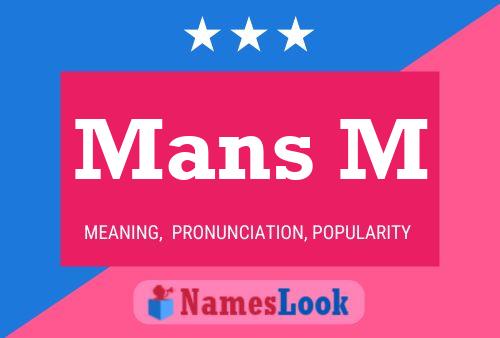 Mans M Name Poster