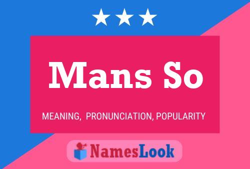 Mans So Name Poster