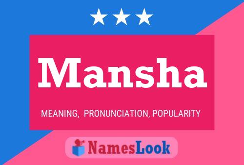 Mansha Name Poster