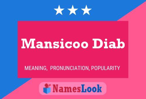 Mansicoo Diab Name Poster