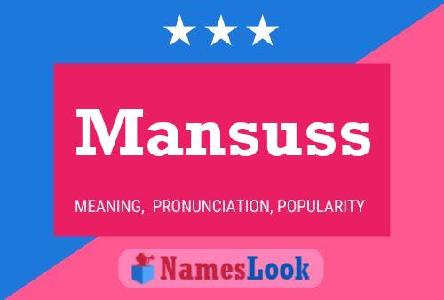 Mansuss Name Poster